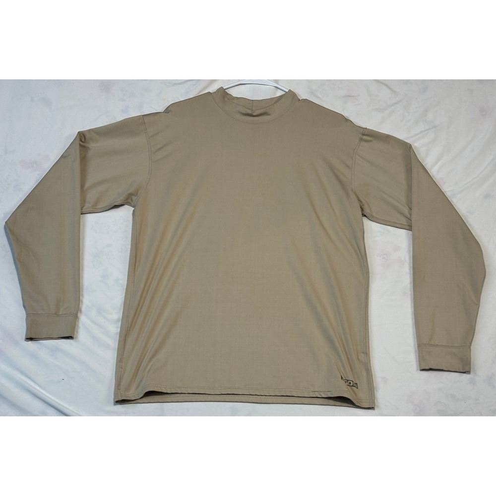 XGO Phase 4 Performance Base Layer Mock Neck Shirt Large Coyote Brown USA Made